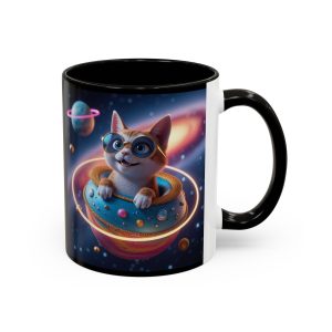 Colorful Cat Space Mug - Fun & Whimsical 11oz & 15oz Coffee Cups