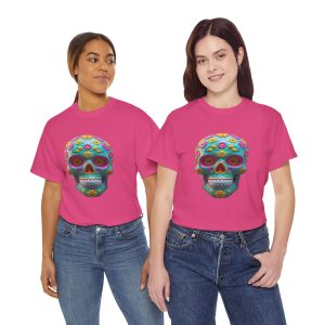 Colorful Sugar Skull Unisex Heavy Cotton Tee